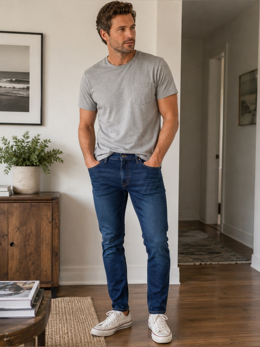 Levi's Men's Skinny Jeans in Deep Indigo